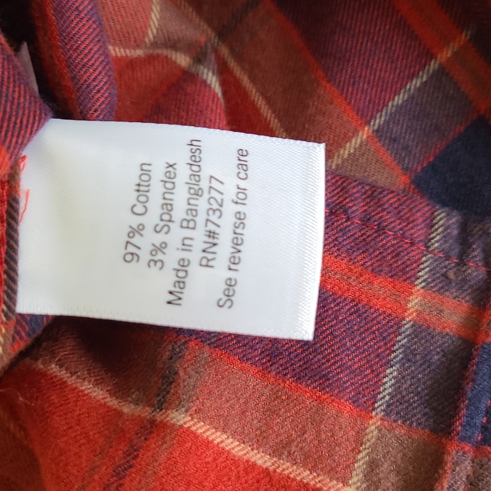 APT.9 BIG & TALL MENS STANDARD FIT PREMIER FLEX FLANNEL SHIRT SIZE 1XB - Picture 13 of 13